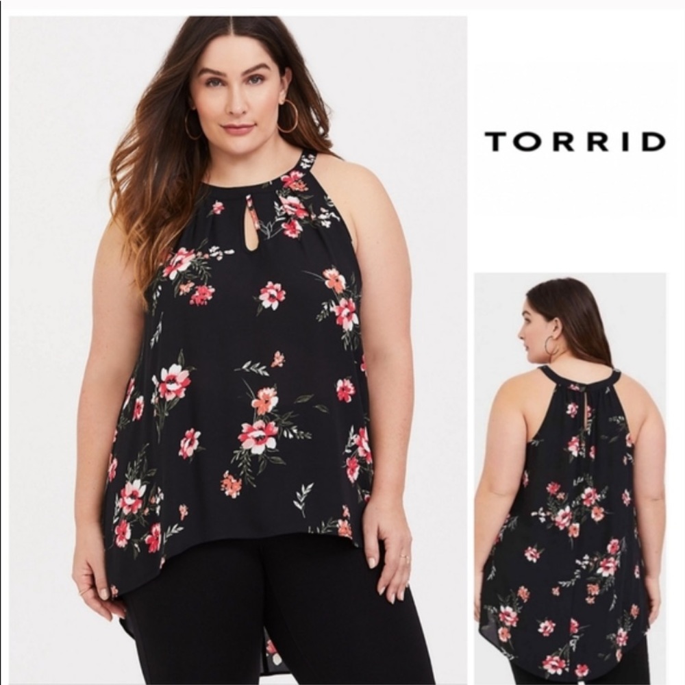 Floral Georgette Keyhole Tank Top from Torrid, Size 1 NWOT